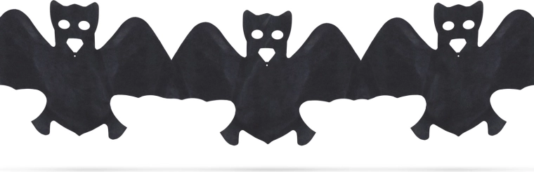 Halloween Paper Bat Garland 3 m