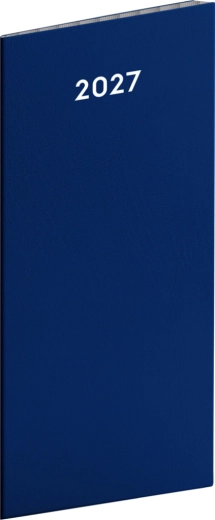 Notique džepni planer plavi 2027 (mjesečni), 8 × 18 cm