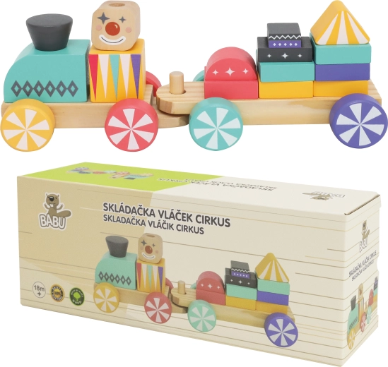 Babu drveni karnevalski vlakić s kockama