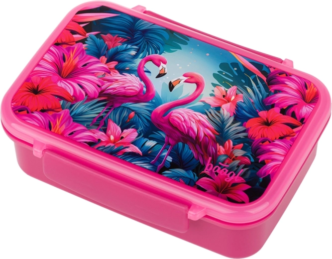 Baagl kutija za užinu s pretincima Flamingo