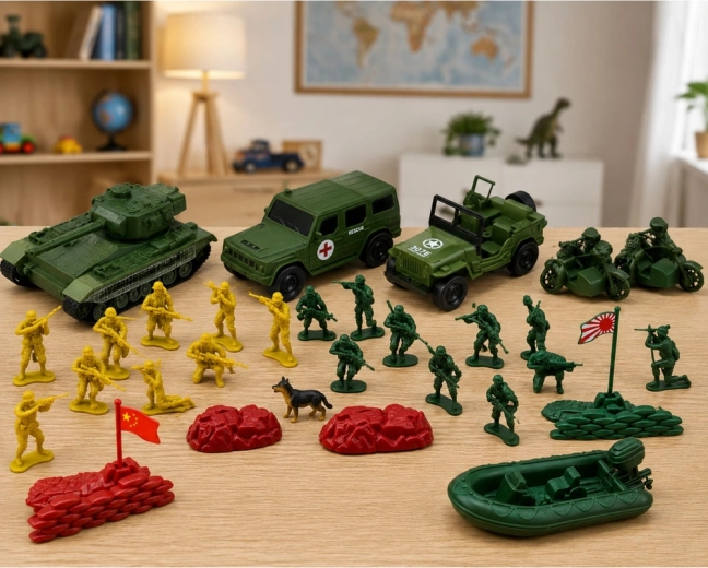 Role play with soldiers and accessories