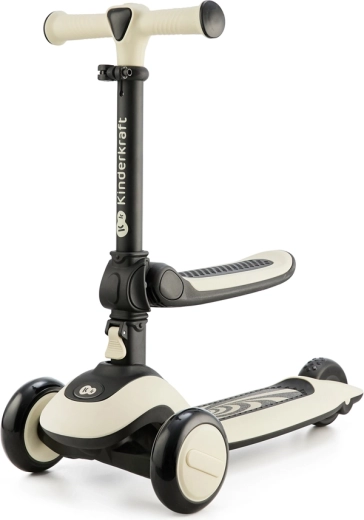 Kinderkraft Halley 2u1 guralica i trokolni romobil stone white