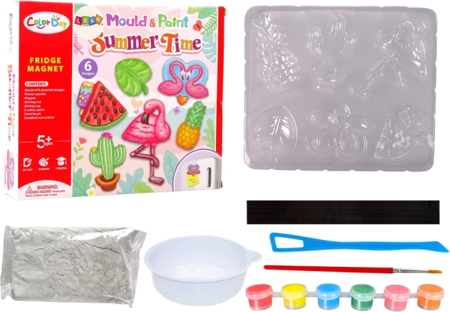 Dječji DIY set za magnete Flamingo Lubenica Gips