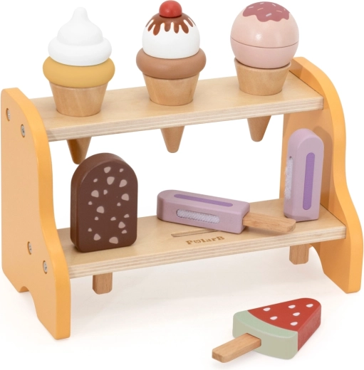 Wooden design in pastel colors