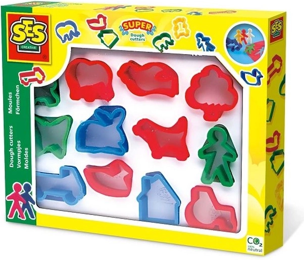 SES plastični kalupi/rezači za plastelin (12 kom)