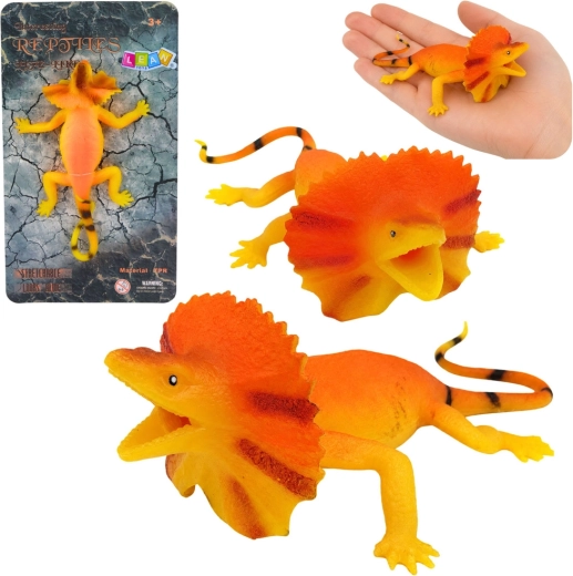 Realistična rastezljiva gumena figurica guštera s ovratnikom 19 cm