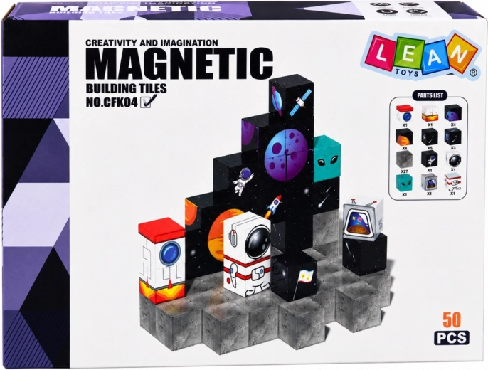 Magnetic connection for quick 2D and 3D building