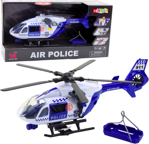 policijski helikopter sa svjetlima i zvukovima 1:12 s kukom i nosilima