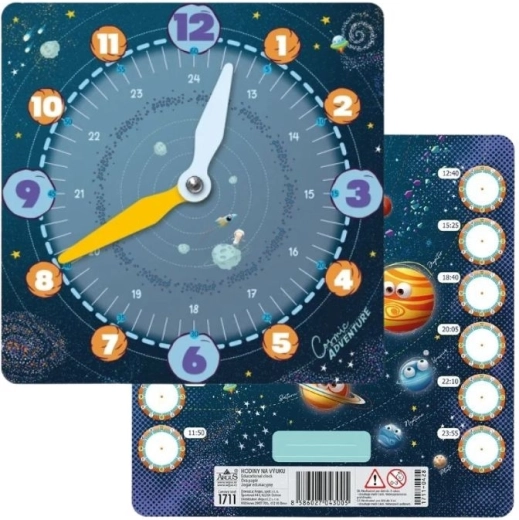 Paper teaching clock Cosmic Adventure