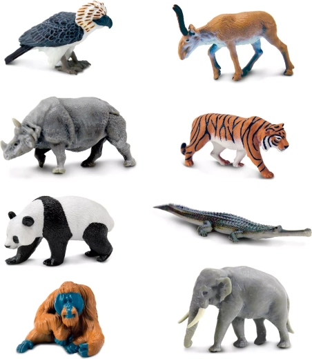 8 detailed Asian animals in one pack