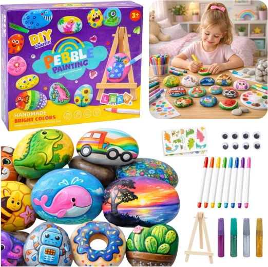 Creative Rock Painting Kit with Mini Stand