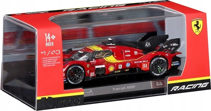 Bburago Ferrari 499P trkaći model 1:43 crveni