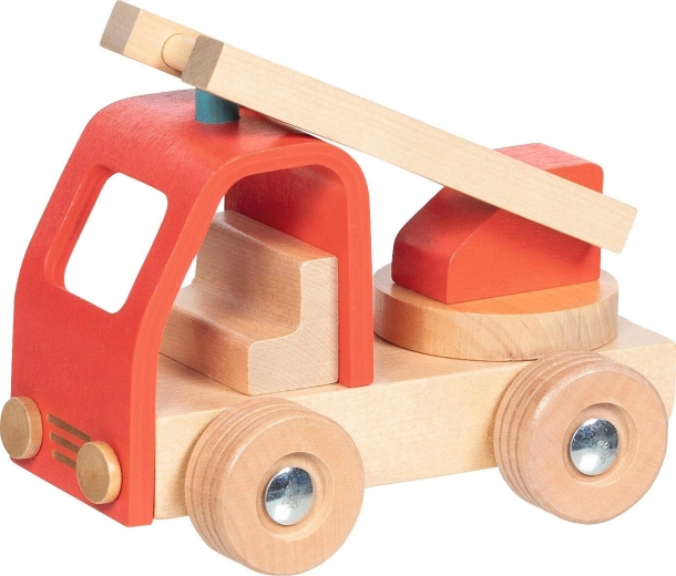 Goki wooden fire truck with ladder - 1 piece