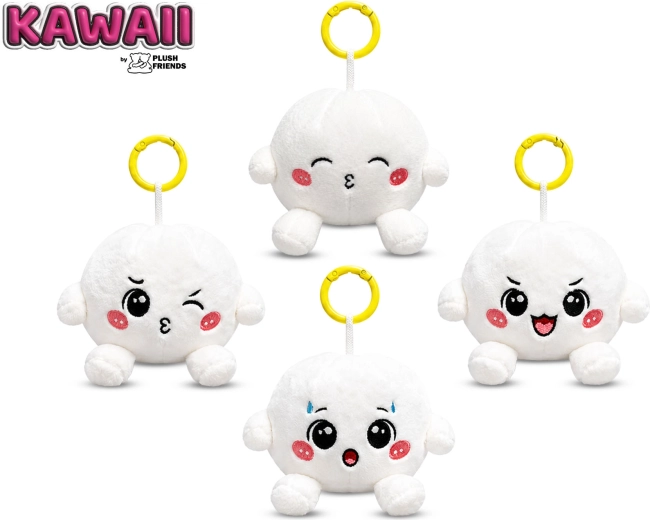 Plišani privjesak za ključeve Bao knedlić Plush Friends Kawaii 8 cm - 1 komad