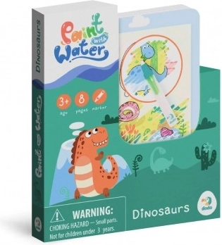Čarobno bojanje vodom Dinosauri bojanke s blokom