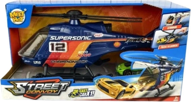 Set igračaka helikopter i auto u kutiji