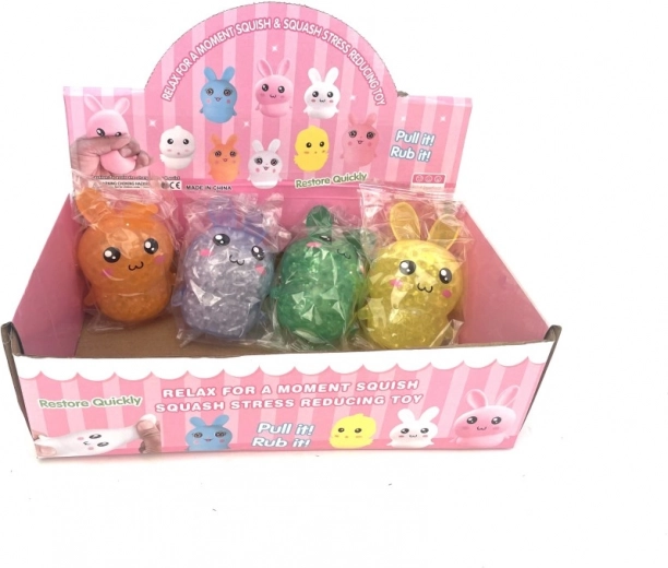 Šaljiva stiskalica zec antistres 10×7 cm