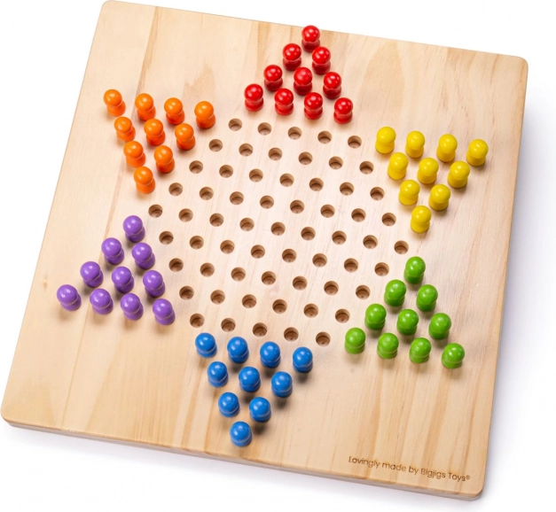Drvena halma BIGJIGS TOYS