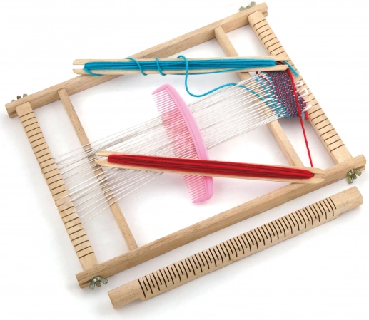 Viga drveni tkalački stan montessori set za tkanje