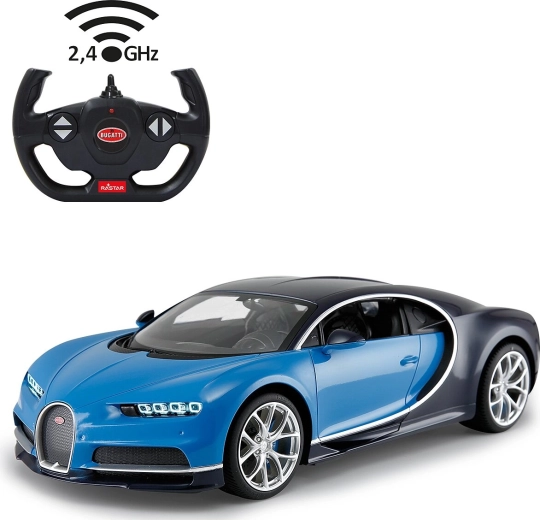 Bugatti Chiron RC car 1:14 2.4 GHz blue - 1 piece