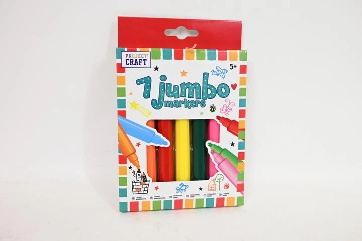 Jumbo markers for kids, set of 7 pcs