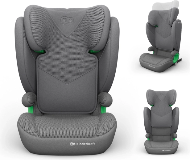 Kinderkraft autosjedalica Junior fix 2 plus i-Size siva (100–150 cm)