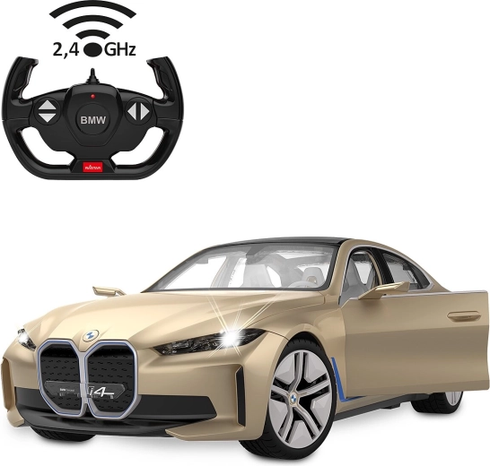 RC BMW i4 Concept model in 1:14 scale with lights, gold