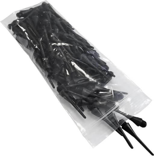Brother replacement plastic dart tips black - set of 100 pcs