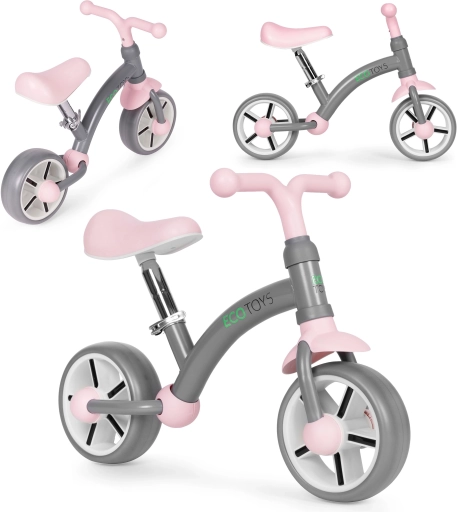 Guralo ECOTOYS s EVA kotačima i podesivim sjedalom, sivo