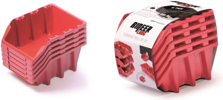 Set spremnika Bineer Long, 5 kom, crvena