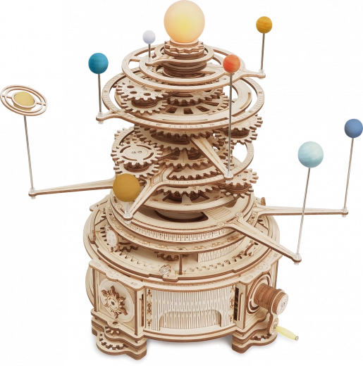 Drveni mehanički model Sunčeva sustava ROKR Orrery 3D puzzle