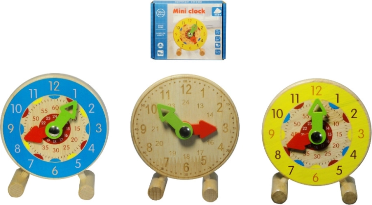 Wooden learning clock
