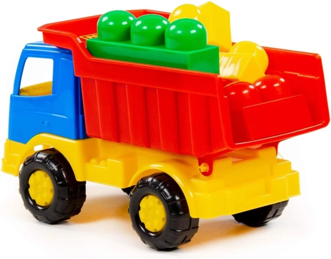 Tipping bed for construction-site play