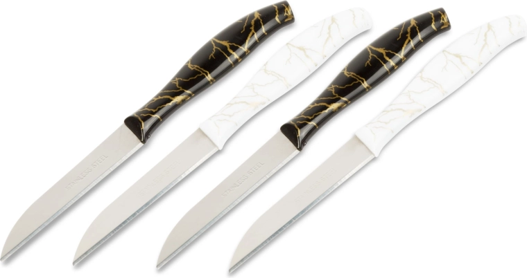 15 cm Peeling Knife Set, Black/White, 4 Pieces