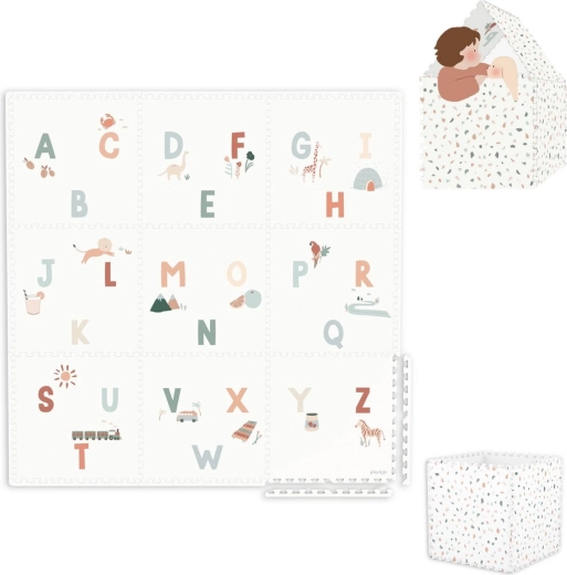 Podloga za igru i kutija za pohranu 2u1 Play&Go EEVAA alphabet