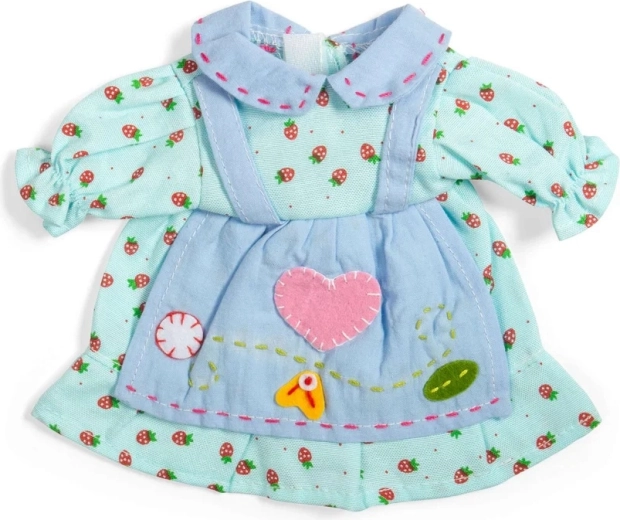 Bigjigs Toys plava haljina s jagodicama za lutku 28 cm