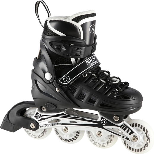 Dječje role 4u1 NILS Extreme NH10905 – podesive in-line role, klizaljke i quad role s LED kotačićima – S (31–34)