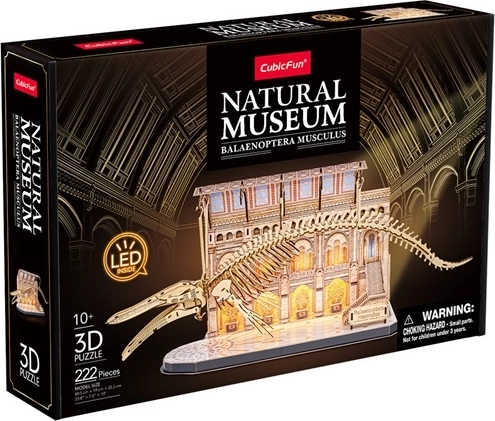 Cubic Fun 3D LED puzzle prirodoslovni muzej sa skeletom plavetnog kita