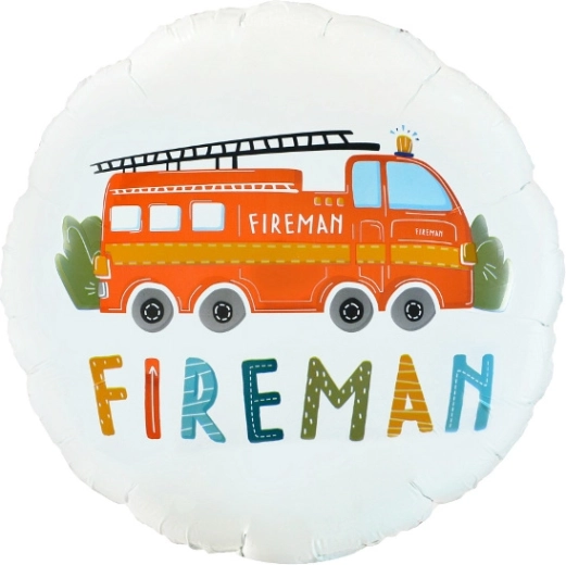 Foli balon Fireman okrugli 18"