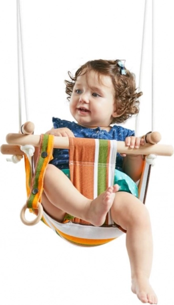 Dječja tekstilna ljuljačka od pamuka, prugasta 2Kids Toys