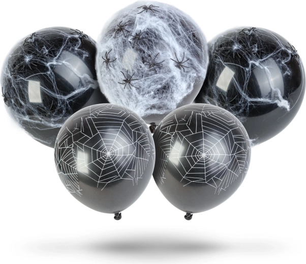 Halloween Balloon Set with Spider Web and Spiders