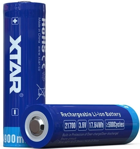 XTAR li-ion akumulator 21700 3,7 V 4900 mAh sa zaštitom - 1 komad