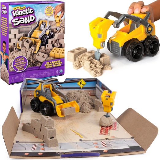 Spin Master Kinetic Sand građevinsko pješčano gradilište s utovarivačem 545 g