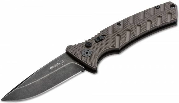 Böker Plus Strike drop point coyote automatski nož s preklopnom oštricom
