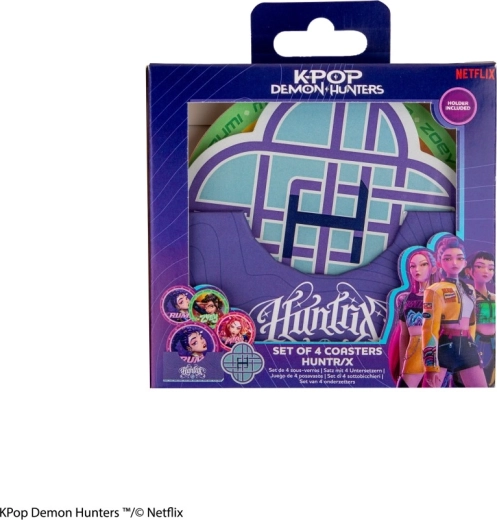 K-pop Demon Hunters set of 4 coasters Huntrix