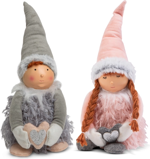 Christmas textile doll, boy or girl, 38 cm - 1 piece