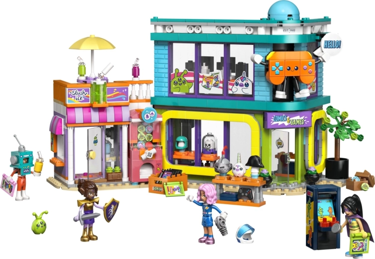 A shop full of games and comic-book stories