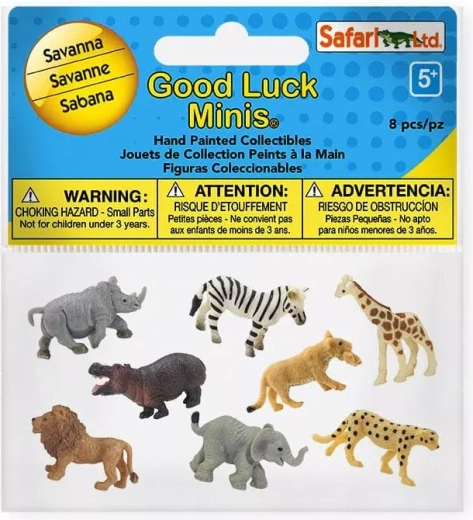 Safari Ltd. Good Luck Minis – životinje savane (8 kom)