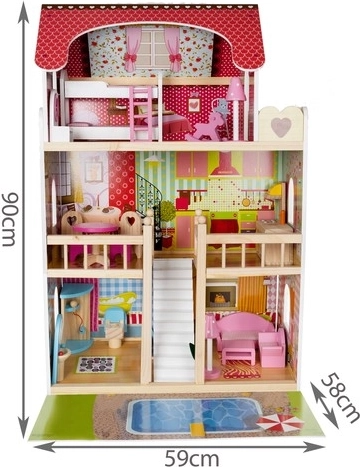 XXL size 90 cm and sturdy wooden construction
