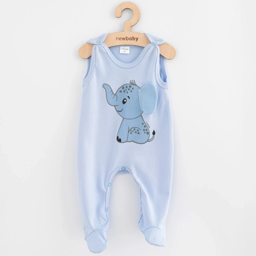 Dječje pamučne benkice New Baby Happy Elephant plave